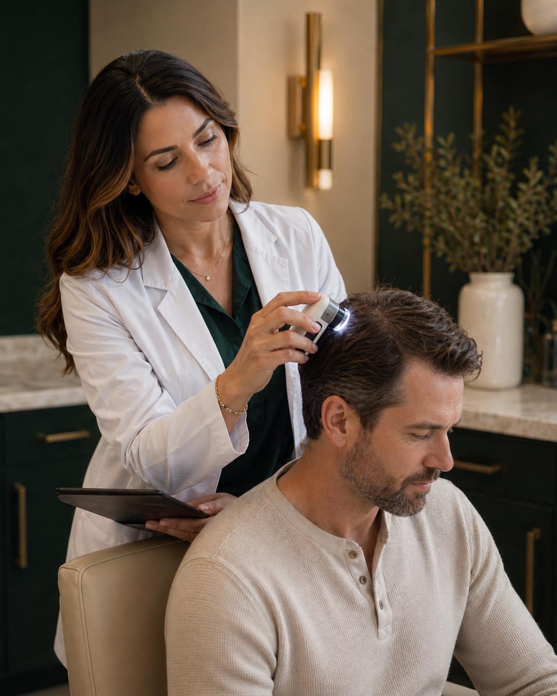 Ultrasound + Air Pressure = Deep Scalp Delivery