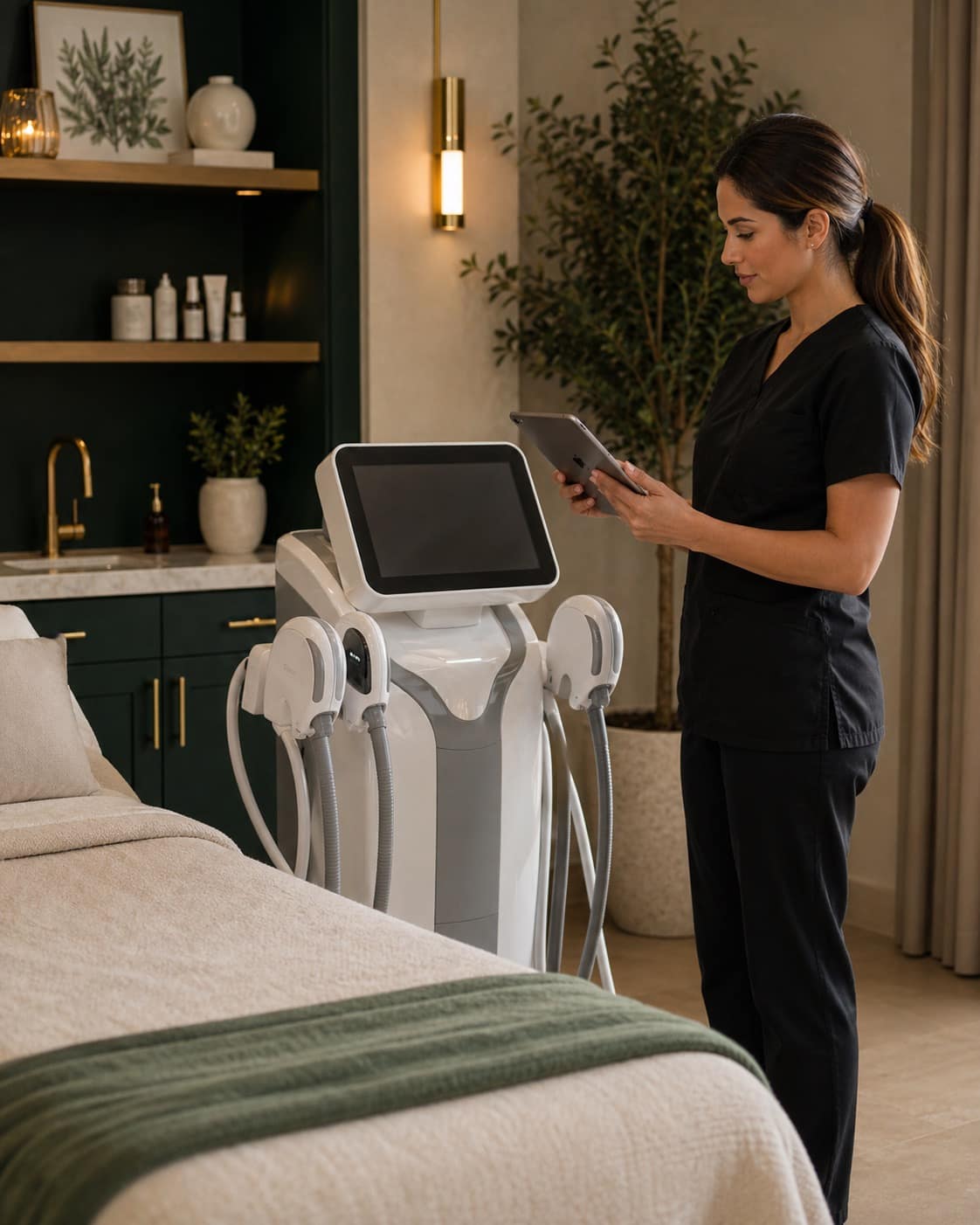 Radiofrequency + EMS for Simultaneous Skin Tightening and Muscle Toning